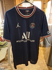 Paris Saint Germain Home Football Shirt Soccer Jersey Nike Jordan Sz Lg