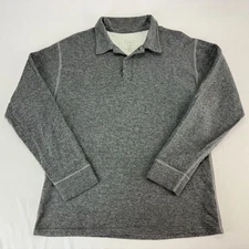 LL Bean VTG Mens River Driver Thermal Henley Shirt Wool Blend M Outdoor Classic