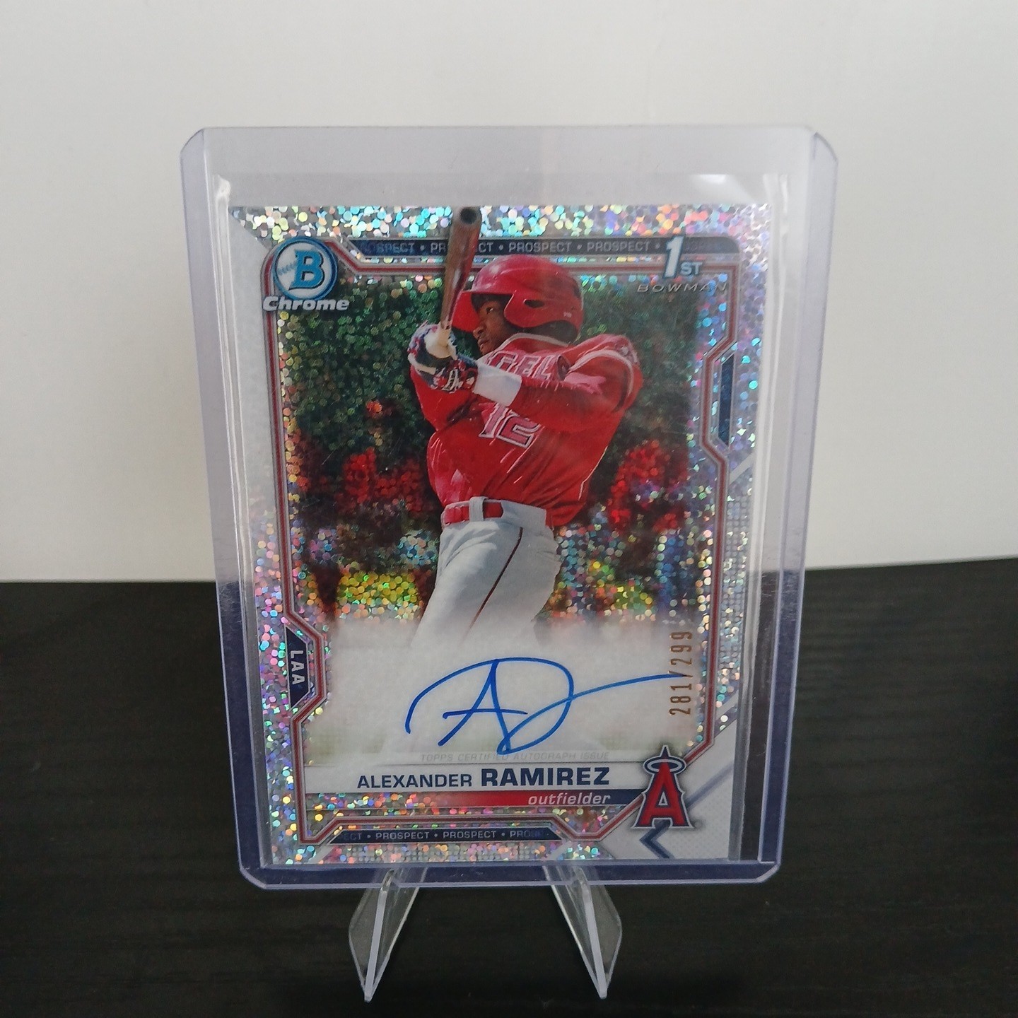 2021 Bowman - Chrome Prospects Autographs Alexander Ramirez #CPA-ARA Speckle...