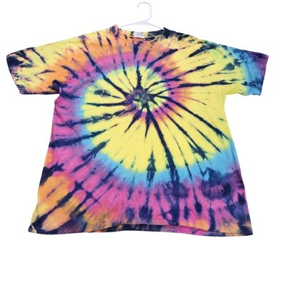 Vintage Apex One Shirt Mens XL Multicolor Spiral Tie Dye Graphic Tee USA Top