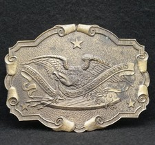 WD09120 VINTAGE 1975 THE RIGHT TO KEEP AND BEAR ARMS 2ND AMENDMENT BELT BUCKLE
