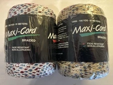 2 - Braided Maxi-Cord Polypropylene Macrame cord 6 MM 100 Yards.
