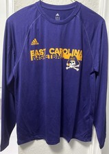 Adidas ECU East Carolina Pirates Basketball 🏴‍☠️ Long Sleeve T Shirt Size M 