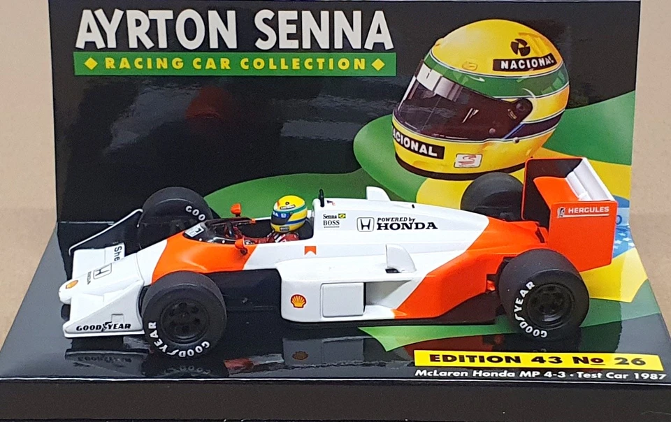 Minichamps 1/43 Scale 540 874399 - F1 McLaren Honda MP 4-3 Testcar 1987 Senna - Image 3 of 4