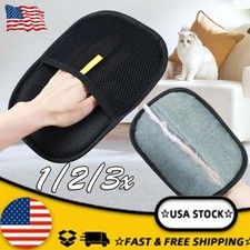 Electrostatic Pet Hair Removal Gloves Brush , Double-sided Pet Grooming Glove JQ