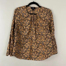 J Crew Drake's of London Giraffe Print Top Blouse Size 8