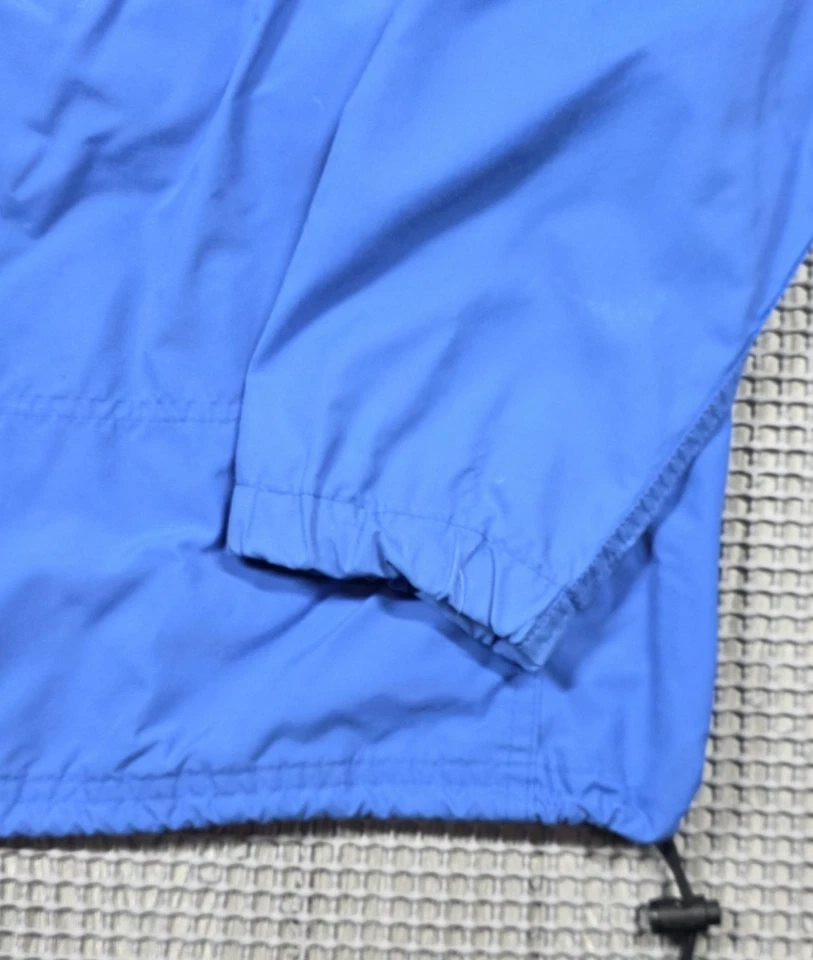 Chaqueta de Colección Ll Bean Hombres L Anorak EE. UU. Azul Media Cremallera Pullover Con Capucha Años 90 Cordón Foto 3 de 4