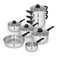 SWPS5027SS Townhouse 8 Piece Stainless Steel Cookware Set with 16/18/20cm saucep
