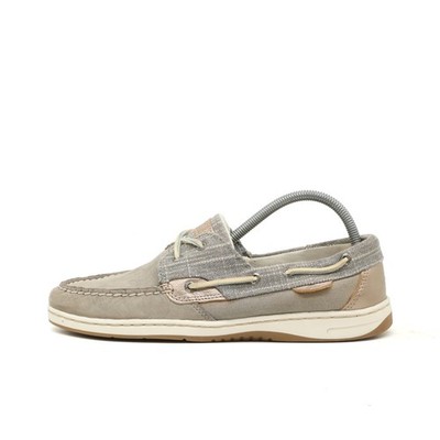 Sperry Damen STS97755 Bootsschuhe Grau Beige Leder Original Mokassin EU 38,5