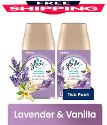 Glade Automatic Spray Refill, Air Freshener, Lavender & Vanilla, 6.2 Oz, 2 Count