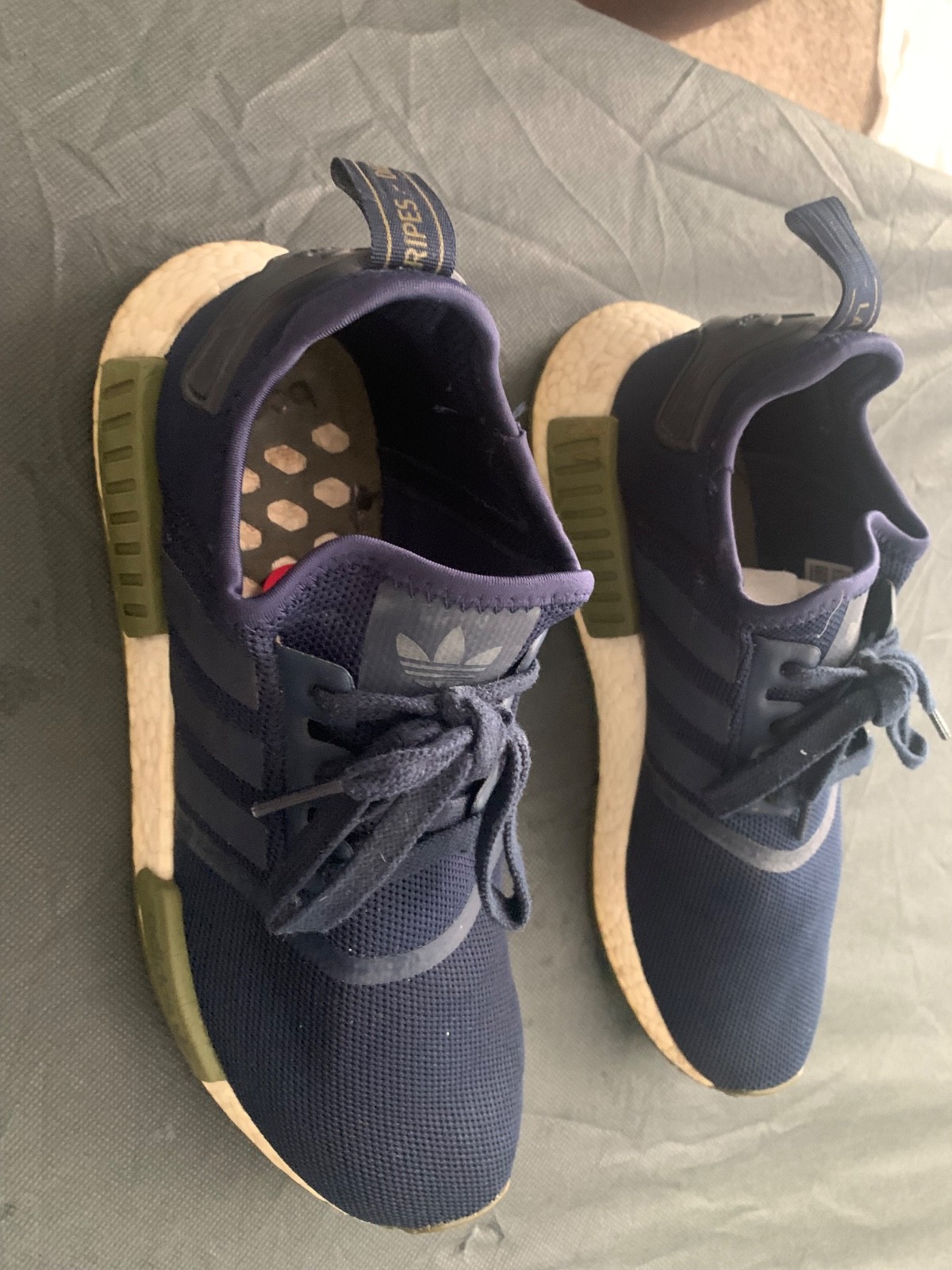 Adidas NMD R1 Boost, color : Blue, size 9.5, in good condition.  thumbnail 7