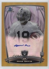 2014 Bowman Chrome Rookie Gold Refractor 19/50 Mike Davis #RCRA-MD Auto sy7