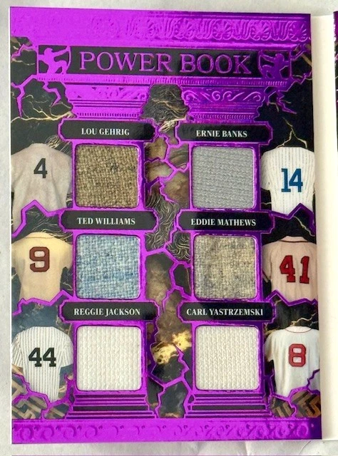 GEHRIG Banks WILLIAMS Pujols 2025 Hoja Libro de Historia 12 JUEGO USADO JERSEY BATE 8/8 Foto 2 de 3