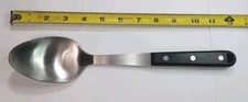 Vtg Craft Kitchen Solid Serving Spoon, W/ Black Nylon / Composite Scales, U.S.A