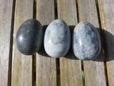 3 Marmor Eier mit verschiedenen Maserungen - Ca. 5x3cm