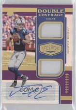 2020 Panini Plates & Patches Double Coverage Purple 34/35 Jacob Eason Auto 1d4