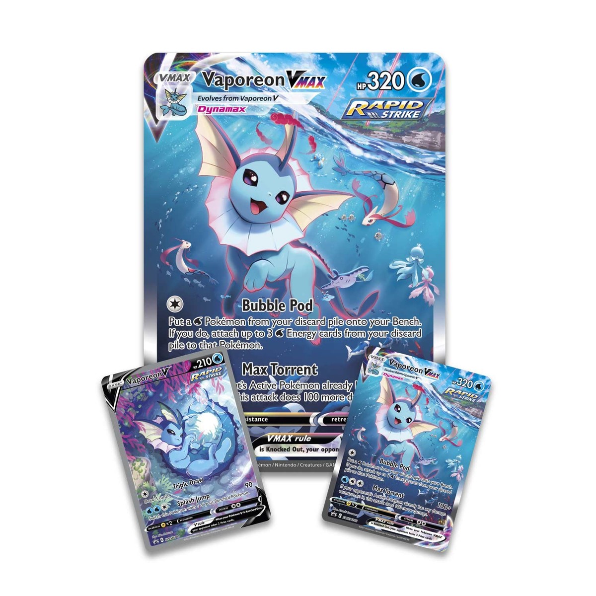 Pokemon TCG: Eevee Evolutions Vaporeon VMAX Premium Collection | eBay