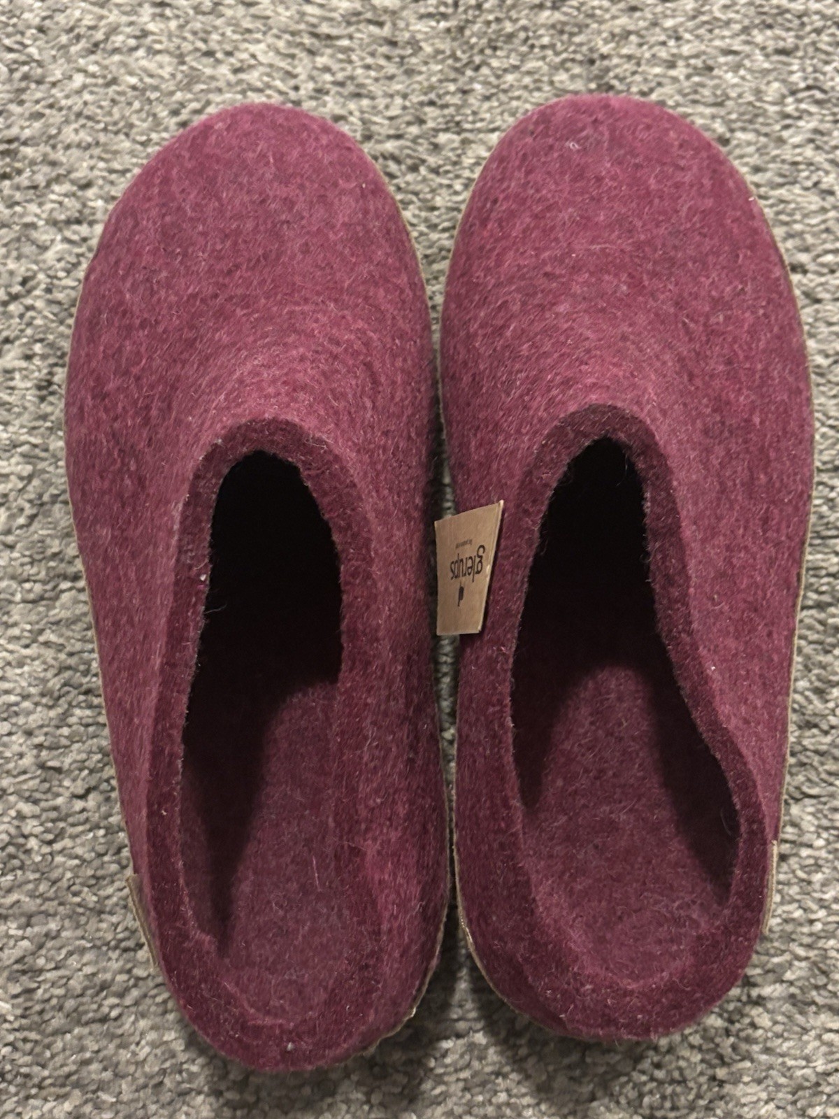 SAOLA Glerups ciabatta donna mirtillo suola in pelle EU 39 US 8 5