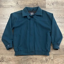 Vintage 80s Green Woolrich Pure Wool Bomber Jacket Made in USA - Women's Small