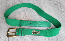 NWT Vintage Lacoste Green Alligator Prep Yacht Belt Leather Trim - Size 26/65