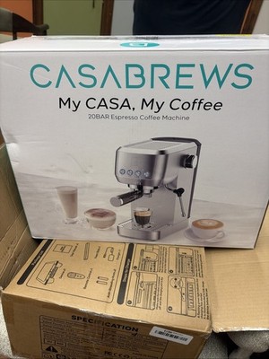  CASABREWS 3700 Essential Espresso Machine 20 Bar Stainless Steel Coffee Frother