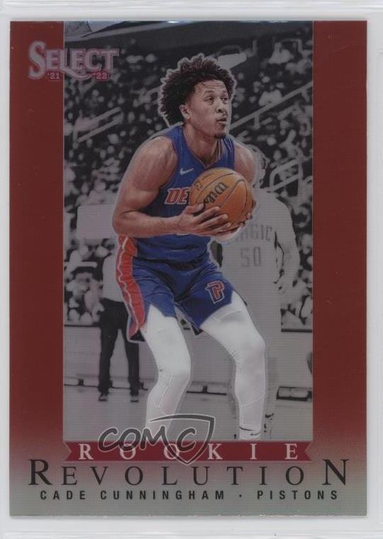 2021-22 Panini Select Rookie Revolution Red Prizm Cade Cunningham #25 RC 1l3r