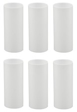 Creative Hobbies Set of 6, 3 Inch Tall White Plastic Candle Covers 3",