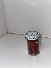Vintage Ross Chem Co Red GLITTER Crafts DIY Greeting Cards Ornaments NOS Prop