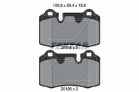 Textar Bremsbelagsatz, Scheibenbremse 2016501 FüR Aston Martin