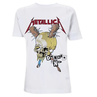 Metallica T-Shirt Herren Damage Inc weiß Band-Merch, Bands