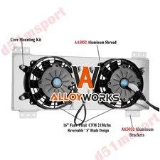 Aluminum Shroud W/120W Fan Fit Tru-Cool 40000 GVW Transmission Oil Cooler
