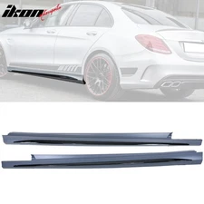 Fits 15-18 Mercedes-Benz W205 C-Class C63 AMG Style Side Skirts Rocker Panel 2PC