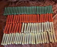 Vintage Toni 3" Hard Plastic Wave Perm Curlers Rollers Rods Pieces Lot 99 pieces