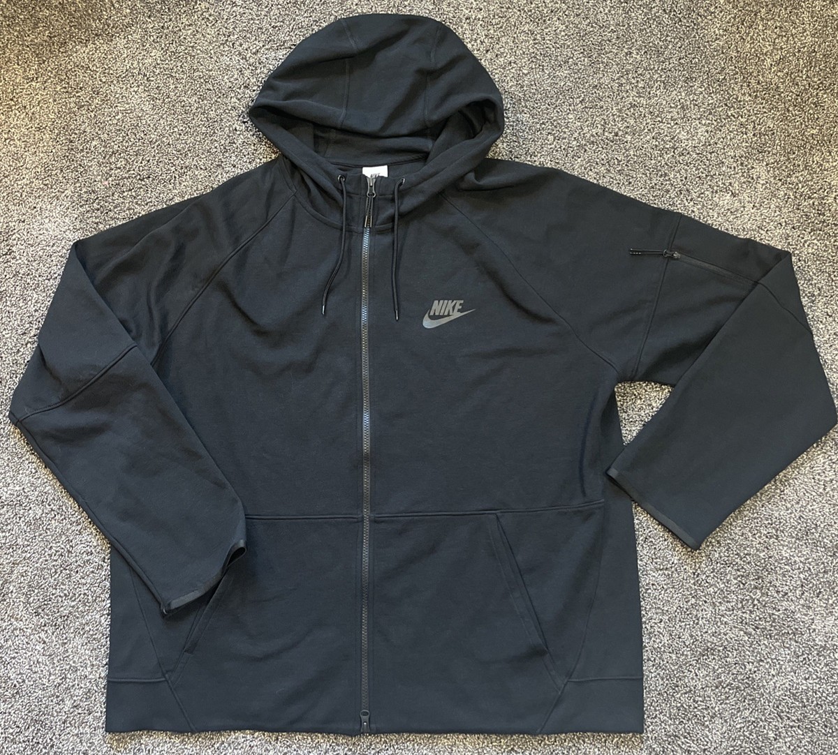 Nike Tech Fleece Jacket Mens 2XL XXL Black Windrunner Full