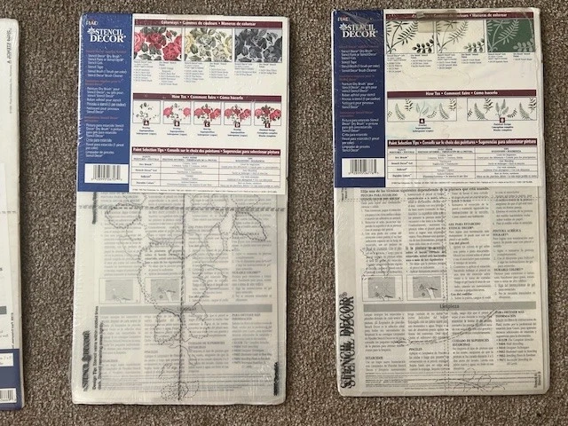 PLAID STENCIL DECOR Wall Stencil  Rose Cabbage Rose, Iris, Holiday, Ferns CHOICE - Image 3 of 4