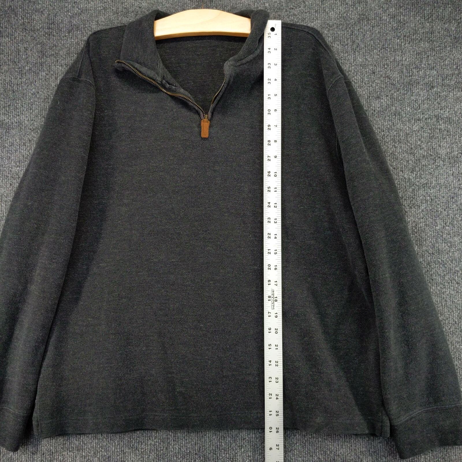 Polo Ralph Lauren maglione 1 4 zip taglia L grigio ricamato verde pony