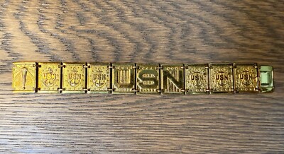 VINTAGE 1940'S WWII UNITED STATES NAVY USN SWEETHEART GOLD PLATED