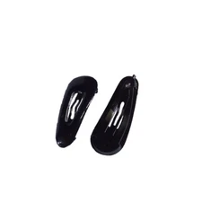Women Metal Hairpin Frosted Hair Clip Medium Barrettes Black Color Duckbill Clip