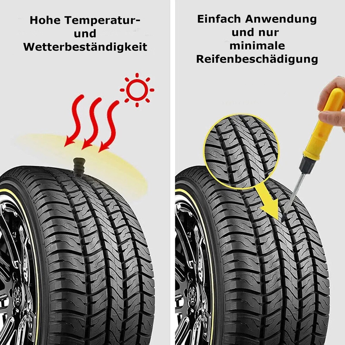 20 X Reifen Reparatur Schrauben Set KFZ Pannenset Auto Vakuum