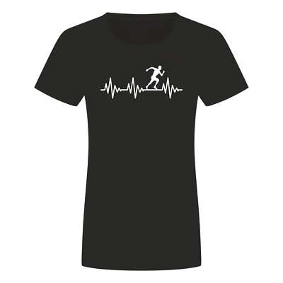 Herzschlag Rennen Damen T-Shirt - Ekg Running Marathon Sprint Athlet