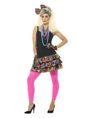 SALE 20% OFF 80s Party Girl Kit w/Skirt, Headpiece Necklace Rewind Fancy  Dress