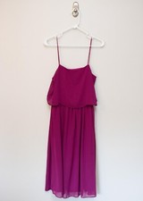 ASOS Spaghetti Strap Flounce Top Dress Fuscia Size US 4