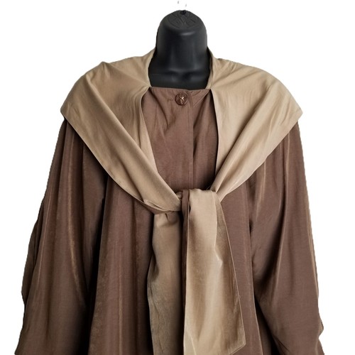 Vintage Gallery Womens Brown Hooded Coat Iridescent Retro Glam Old Hollywood - Picture 5 of 18