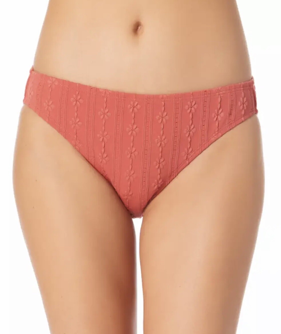 Bikini Swim Bottoms Textured Coral Juniors Size Medium CALIFORNIA WAVES $19-image