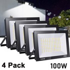 2-4Pcs 100W Led Flood Light Garden Outdoor Lamp Yard Security Spotlight Fixtures