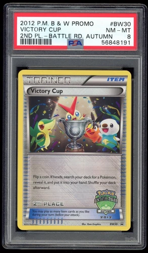 PSA 8 NM-Mint 2nd Victory Cup Autumn 2012 Battle Road Pokemon Promo Card BW30