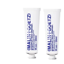 2-PACK Malin + Goetz Grapefruit Face Cleanser 1 oz /30ml Each, TOTAL 2 oz /60ml