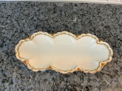 Haviland Limoges Clover Leaf Celery Dish 11 3/4  Excellent Condition