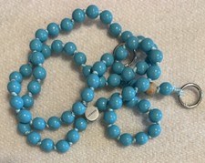 Upbeads Wooden Blue Beads Hand Knotted Cell Phone Cross Body Strap