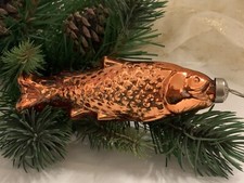 Christbaumkugel Goldfisch Fisch Weihnachtschmuck aus Glas Bauernsilber